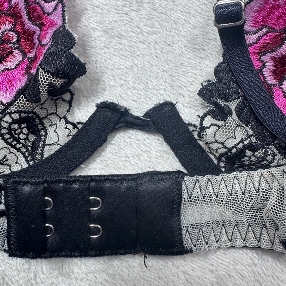 Fleur du Mal Pink and Black Lace Bra - Picture 9 of 15